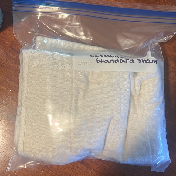 Casaluna Heavyweight Linen Blend Sham Standard White - Picture 5 of 5